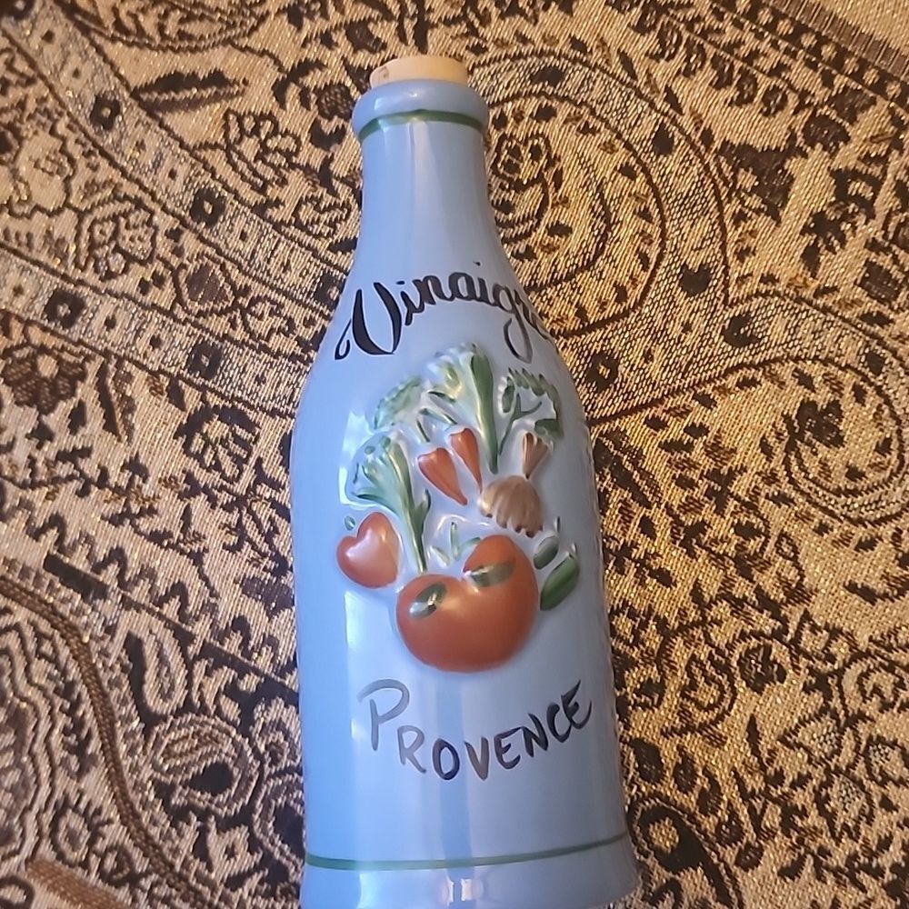 Vintage Revol Provence Vinegar Bottle Embossed Cork Top